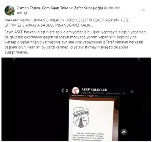 Söğütspor Eski Başkanı'ndan ASKF Başkanı'na Tepki!